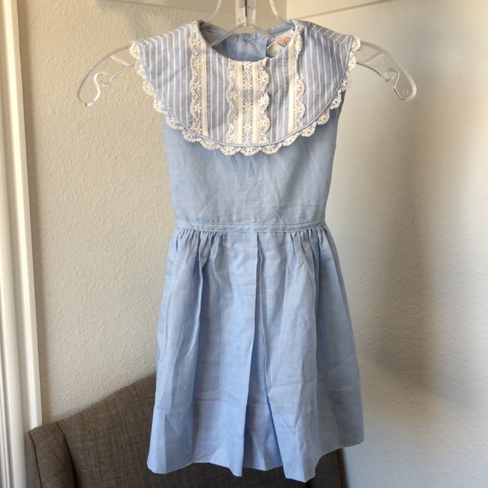 Vintage 80s Peaches 'N Cream kids dress spring summer Easter